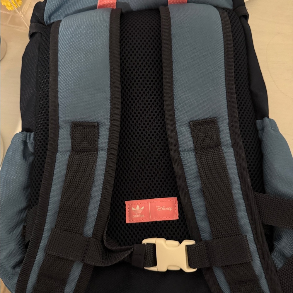 adidas Adventure Two-Tone Blue Patch Backpack - Picture 2 of 4